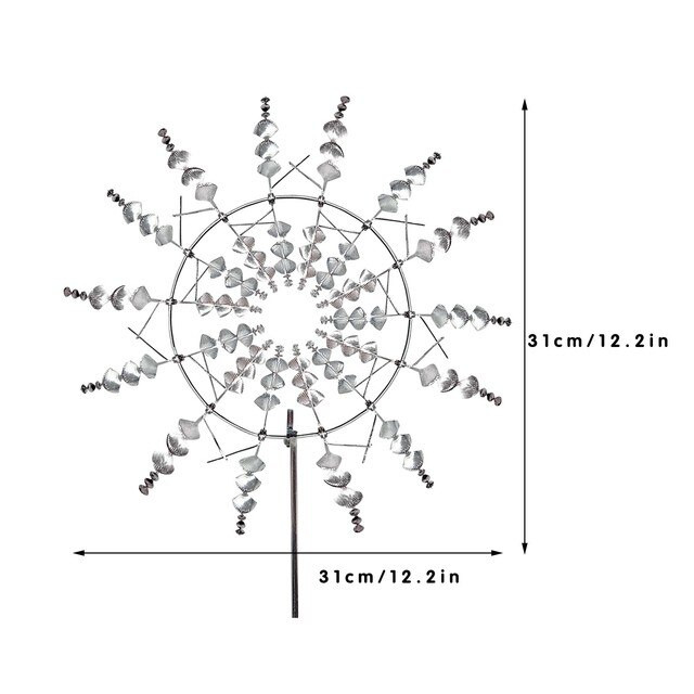Farebné magické kovové veterné mlyny, vonkajšie veterné rotačné rotačné lapače vetra, dvor, terasa, trávnik, domáca záhrada, dekorácie, kolíky na sklade.