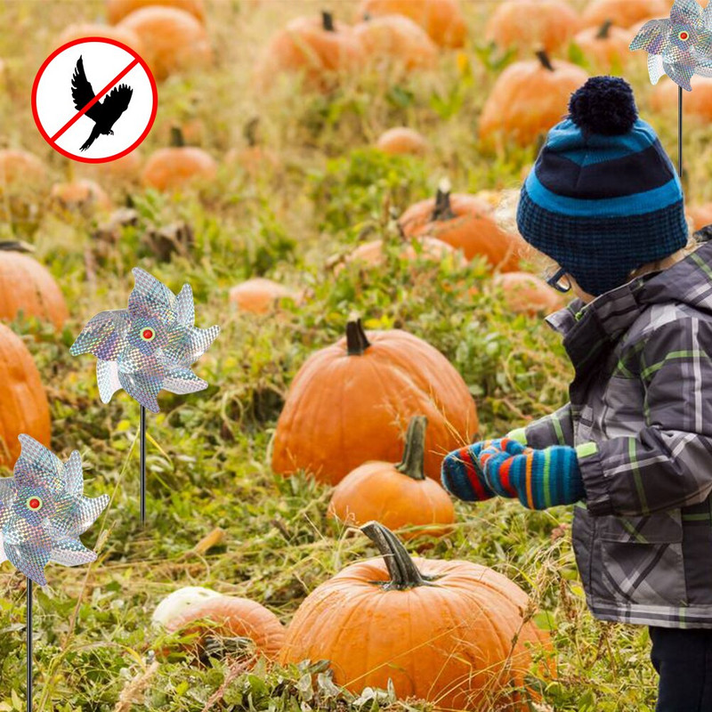 8 ks odpudzovač vtákov, veterník, reflexná ochrana, záhradná rastlina, kvet, odpudzovač vtákov, veterný mlyn, záhradná dekorácia