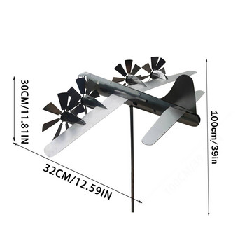 2022 New Plane Windmill Garden Outdoor Bird Holiday Διακοσμητικά Wind Spinners Εξατομικευμένη διακόσμηση αυλής Αξεσουάρ δώρου