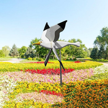 Seagull Windmill Pneumatic Cute Wind Spinner Bird Series Windmill Wind Grinders For Garden Sakes Wind Spinners