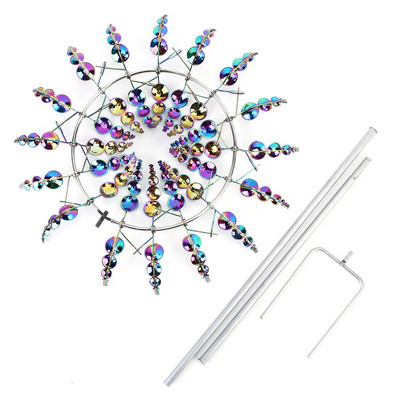 Nerūdijančio plieno metalinis vėjo malūnas, vėjo varpelis, vėjo mentė, lauko vėjo suktukai, vėjo gaudyklės Sodo aikštės speciali dekoracija lauke