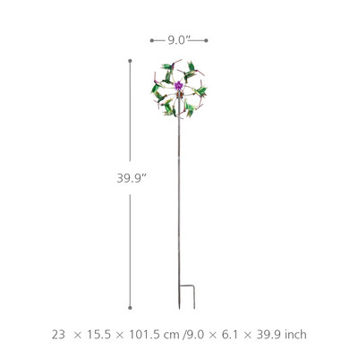 Iron Art Craft lauko 3D vėjo suktukas, atspindintis dažymas ir nerūdijantis vėjo malūnas, skirtas lauko kiemo vejos sodo dekoravimui