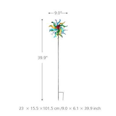 Iron Art Craft lauko 3D vėjo suktukas, atspindintis dažymas ir nerūdijantis vėjo malūnas, skirtas lauko kiemo vejos sodo dekoravimui