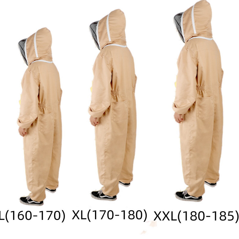 Viso kūno bitininkystės drabužiai Bitininkai Bičių apsauga Vėdinamas kostiumas Safty Veil Hat Profesionalus visos kūno įrangos paltas