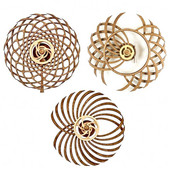 Geometriniai raštai vėjo malūnas 3D besisukantis energijos skulptūra medinis papuošimas Naujas