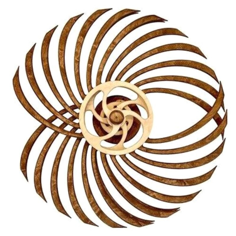 Geometriniai raštai vėjo malūnas 3D besisukantis energijos skulptūra medinis papuošimas Naujas