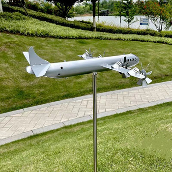 Super Fortress Aircraft Wind Spinner Μεταλλικός περιστρεφόμενος ανεμόμυλος αιολικής ενέργειας για διακόσμηση αυλής Γλυπτό εξωτερικού κήπου