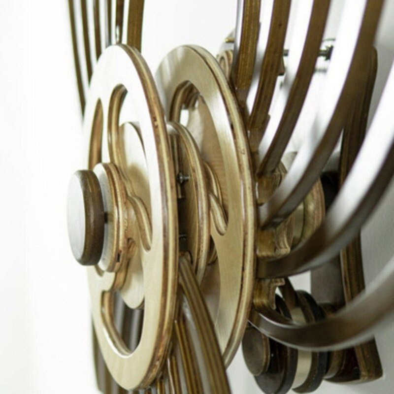 1 vnt Geometriniai raštai vėjo malūnėlis 3D besisukantis kinetinės energijos skulptūros dekoravimas medinis vėjo malūnas vidaus namų dekoravimo meno kūriniai