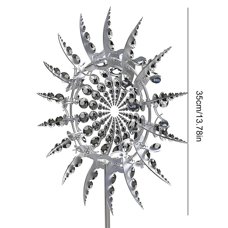 Unikalūs stebuklingi metaliniai vėjo malūnai vaivorykštės spalvos vėjo gaudyklės lauko vėjo suktukai Kiemo kiemo vejos kiemo ir sodo apdaila