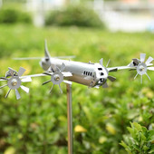Kreatívny veterný mlyn B-29 Super Fortress, kovový veterný mlyn, skvelá dekorácia pre vonkajšiu záhradnú sochu, 3D lapač vetra.