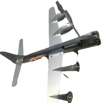 Creative B-29 Super Fortress Aircraft Windmill Metal Wind Spinner Cool Decoration for Outdoor Garden Sculpture 3D Wind Catcher
