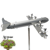 Záhradný vrtuľník Super Fortress Aircraft, kovový záhradný veterný vrtuľník, záhradný vrtuľník, záhradný umelecký dekor na trávnik, veterná socha, veterníky.