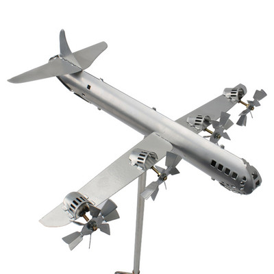 Záhradný vrtuľník Super Fortress Aircraft, kovový záhradný veterný vrtuľník, záhradný vrtuľník, záhradný umelecký dekor na trávnik, veterná socha, veterníky.