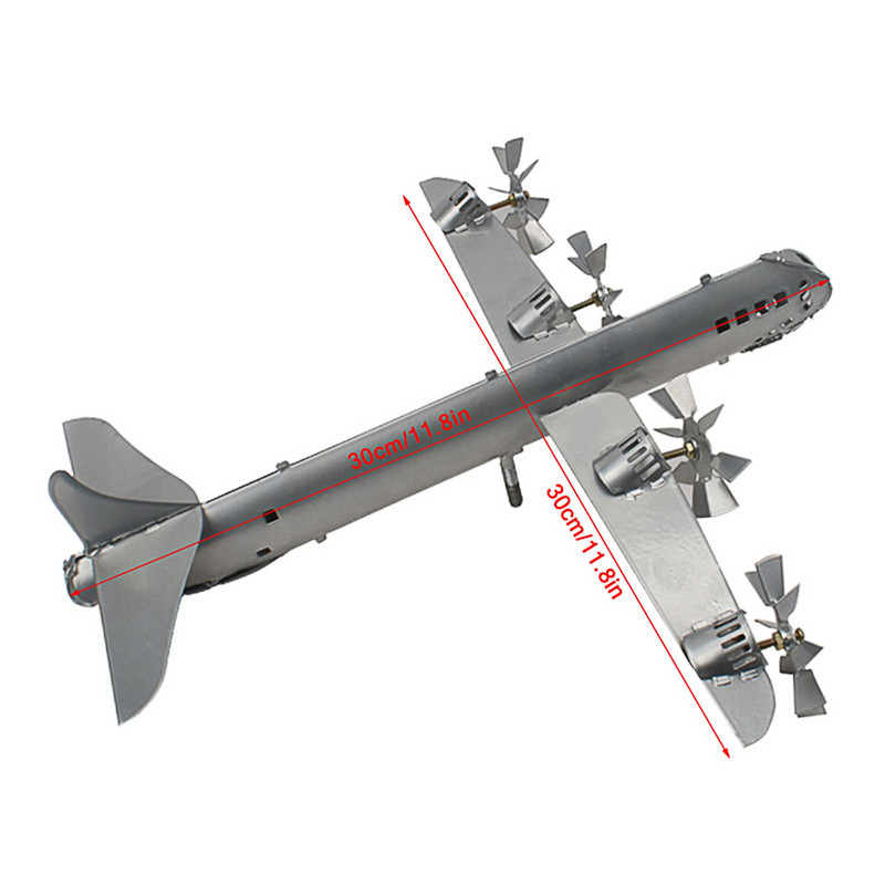 Záhradný vrtuľník Super Fortress Aircraft, kovový záhradný veterný vrtuľník, záhradný vrtuľník, záhradný umelecký dekor na trávnik, veterná socha, veterníky.