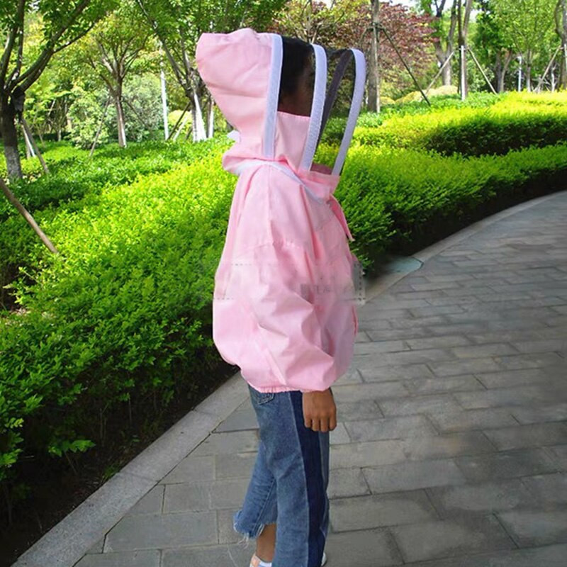 1 komplektas Moteriškas kostiumas bitininkystei Bičių drabužiai Bičių laikymo striukė Rožinė vaikiška bičių kostiumėlis Bitininko įranga Bitininkystės įrankiai