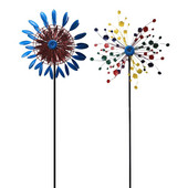 Solárne svetlo veterný mlyn ornament rotujúce farebné krajinné dekorácie pre záhradu vonku