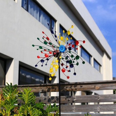 Solárne svetlo veterný mlyn ornament rotujúce farebné krajinné dekorácie pre záhradu vonku