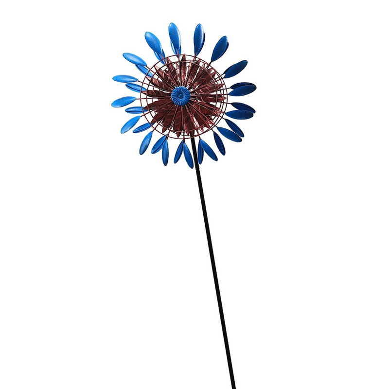 Solárne svetlo veterný mlyn ornament rotujúce farebné krajinné dekorácie pre záhradu vonku