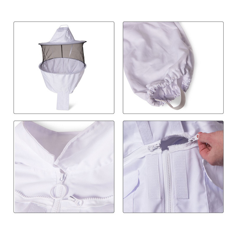 Profesionálne celotelové včelárske oblečenie, priedušné včelárske oblečenie, siamský protivčelí oblek, ochrana proti včelám, bezpečnostný závoj, klobúk