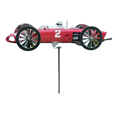 Záhradný pretekársky veterný mlyn, kovový veterný mlyn, 3D veterníky, pretekárske auto, dvor pre vonkajšie nádvorie, záhradu, terasu, sochy, dekorácie