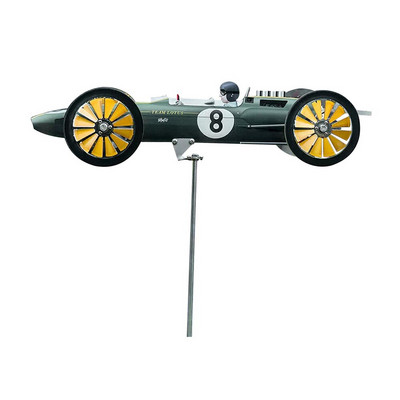 Záhradný pretekársky veterný mlyn, kovový veterný mlyn, 3D veterníky, pretekárske auto, dvor pre vonkajšie nádvorie, záhradu, terasu, sochy, dekorácie