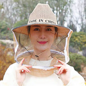 Bitininkas nuo bičių kepurė Bičių avilys Bitininkystė kaubojų kepurė nuo uodų bičių tinklas nuo vabzdžių šydas galvos veido apsauga bitininko įranga