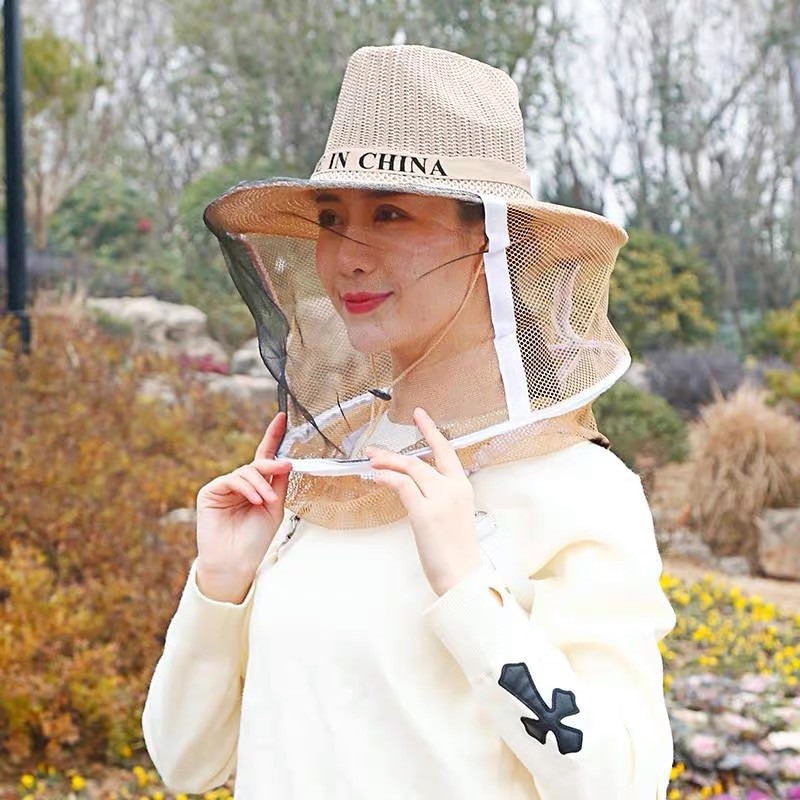 Bitininkas nuo bičių kepurė Bičių avilys Bitininkystė kaubojų kepurė nuo uodų bičių tinklas nuo vabzdžių šydas galvos veido apsauga bitininko įranga