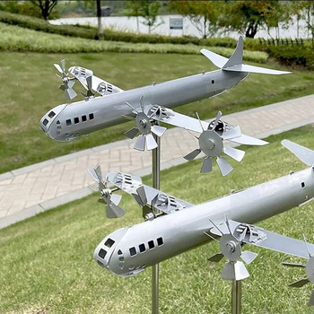 Super Fortress Aircraft Windmill Garden Stakes Διακόσμηση εξωτερικής αυλής Διακοσμητικά Wind Spinners