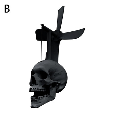 Halloween Skull Whirligig Tuulevurr õues Aiapea Kodukaunistused Skeleti Ornament Halloweeni Kolju Tuuleveski Spinner Ya P7C7