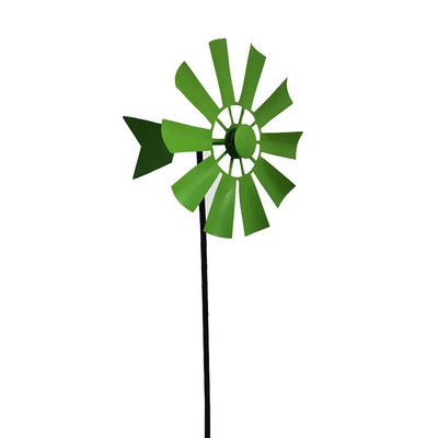 H55A Ornament de peisaj Spinner de vânt din metal rotativ din fier forjat