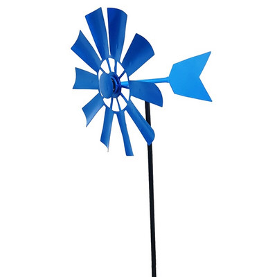 H55A Ornament de peisaj Spinner de vânt din metal rotativ din fier forjat