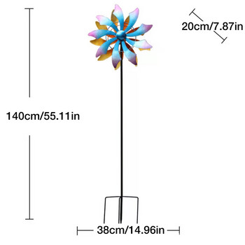 Garden Metal Wind Spinner 360 Degree Metal Swivel Classical Wind Spinner for Patio Lawn Outdoor Yard Lawn Garden Decoration