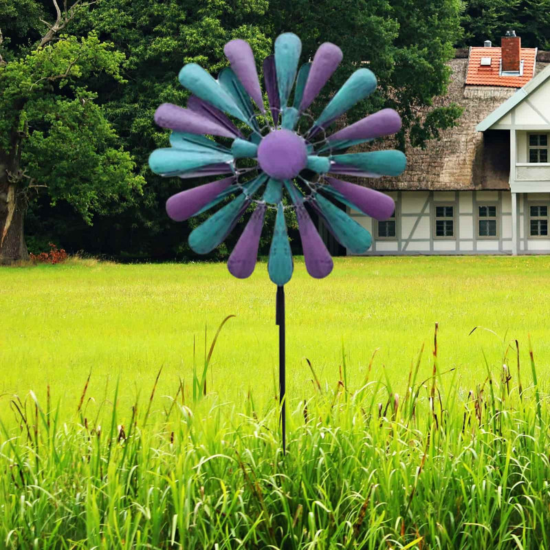 Sodo vėjo suktukas metalinis vėjo malūnas 360 laipsnių besisukančios vėjo skulptūros ir suktukai Kiemo menas 360 laipsnių besisukantys vėjo gaudyklės Multi