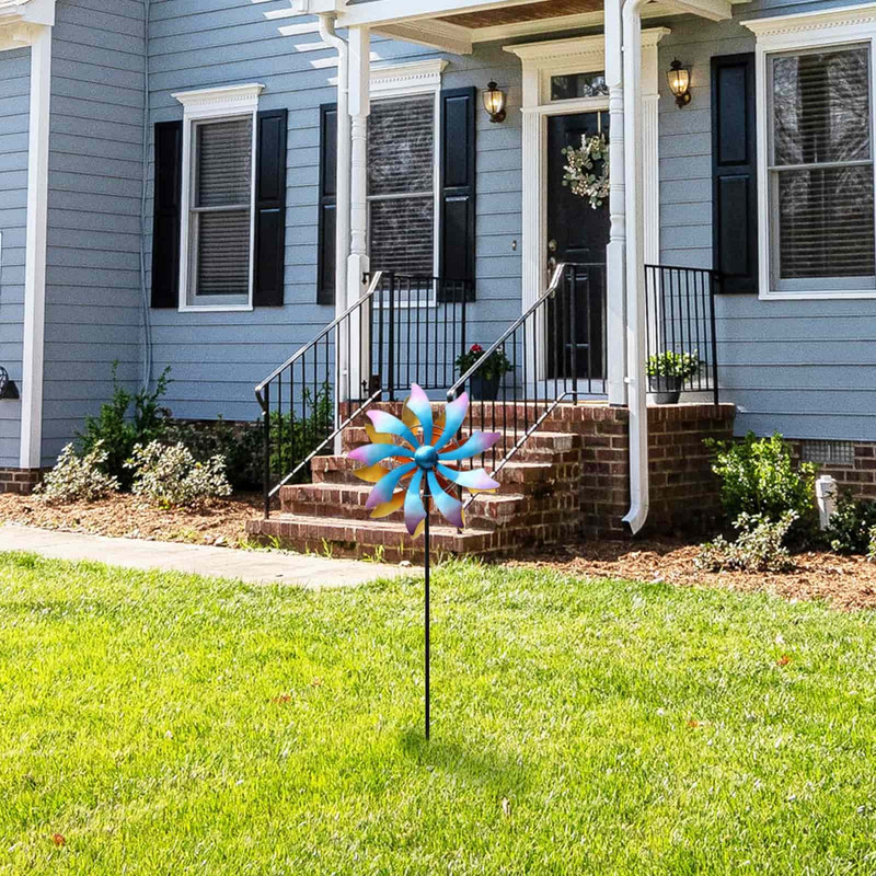 Sodo vėjo suktukai Vėjo skulptūros ir suktukai Vėjo skulptūros ir suktukai Kiemo menas 360 laipsnių pasukami vėjo gaudytuvai, daugiaspalviai