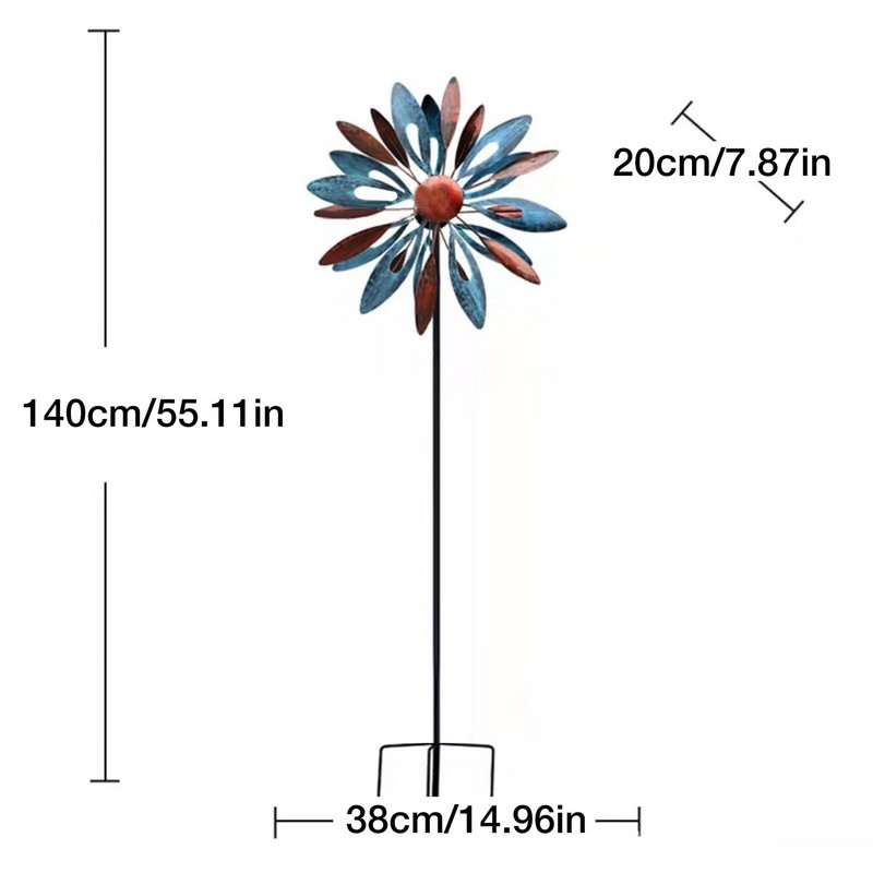 Sodo vėjo suktukai Vėjo skulptūros ir suktukai Vėjo skulptūros ir suktukai Kiemo menas 360 laipsnių pasukami vėjo gaudytuvai, daugiaspalviai
