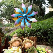 Záhradný dekoratívny reflexný veterník Domáca záhrada Dvorný veterník Otočný lapač vetra o 360 stupňov Kovový rotujúci veterník