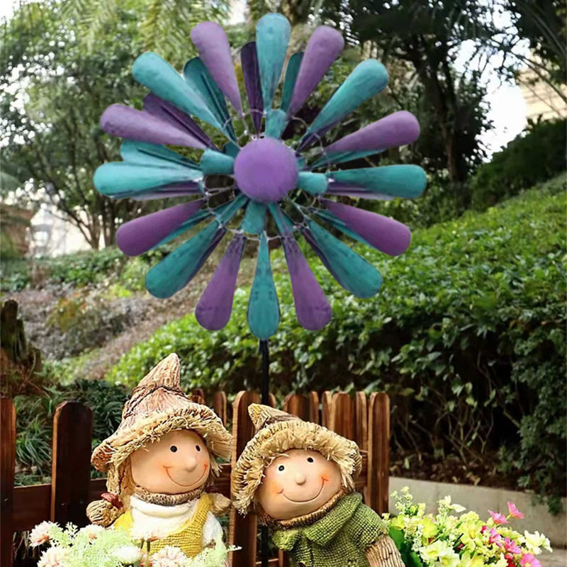 Záhradný dekoratívny reflexný veterník Domáca záhrada Dvorný veterník Otočný lapač vetra o 360 stupňov Kovový rotujúci veterník