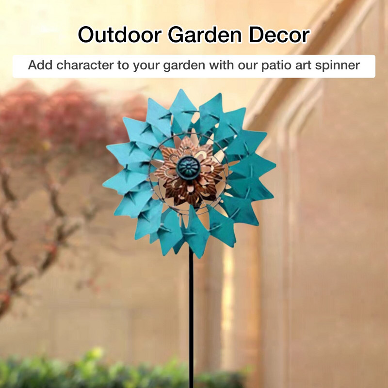 Veterné vrtule Vonkajšie kovové veterné sochy a vrtule Záhradné umenie 360 stupňov otočné lapače vetra Veterný mlyn Veterné vrtule do záhrady