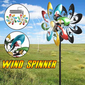 Pillangó virág Fém szélmalom kültéri kerti szélpörgető Udvar terasz Gyep Kert dekoráció Dekoratív karók