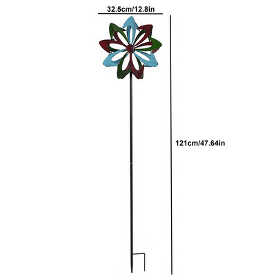 Dekoratyviniai vėjo suktukai, kaltiniai, dažyti drugelio gėlė, dekoratyviniai kuolai vėjo malūno kiemo ir sodo namų dekoro ornamentas