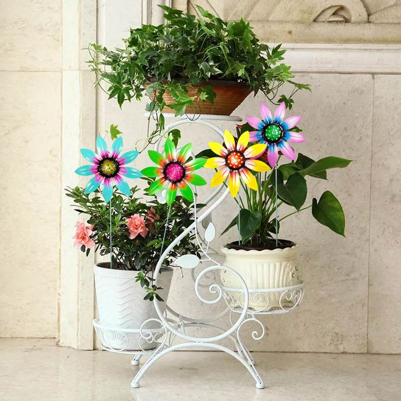 3D sodo žvyneliai Dekoratyviniai kuolai Lauko Gėlių dekoras Pjovėjai Kiemai Vejai Svetainės Lauke Kaimiškas metalas