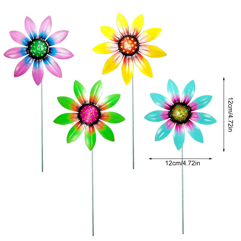 3D sodo žvyneliai Dekoratyviniai kuolai Lauko Gėlių dekoras Pjovėjai Kiemai Vejai Svetainės Lauke Kaimiškas metalas