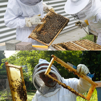 Προστατευτικά ενδύματα μελισσοκομίας Παχύ ολόσωμο κοστούμι μελισσοκόμου με πέπλο καπέλο με κουκούλα Ρούχα προστασίας από μέλισσες