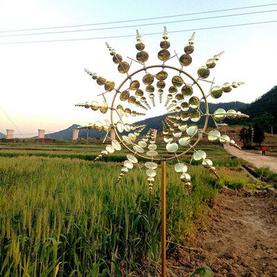 Nauji lauko stebuklingi metaliniai vėjo malūnai Vėjo suktukai Vėjo gaudyklės Kiemo kiemo sodo dekoravimas Kūrybinis vėjo malūnų pristatymas