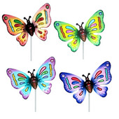 4 bucăți de metal pentru fluturi Ornamente pentru fluturi de grădină Decorații durabile de fluturi pentru interior, exterior, ghiveci, interior, exterior