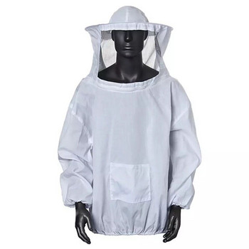 Σετ 4 τεμαχίων με λευκά σπαστά ρούχα, παντελόνια και γάντια, πλήρες σετ ρούχων ανθεκτικά στη μέλισσα