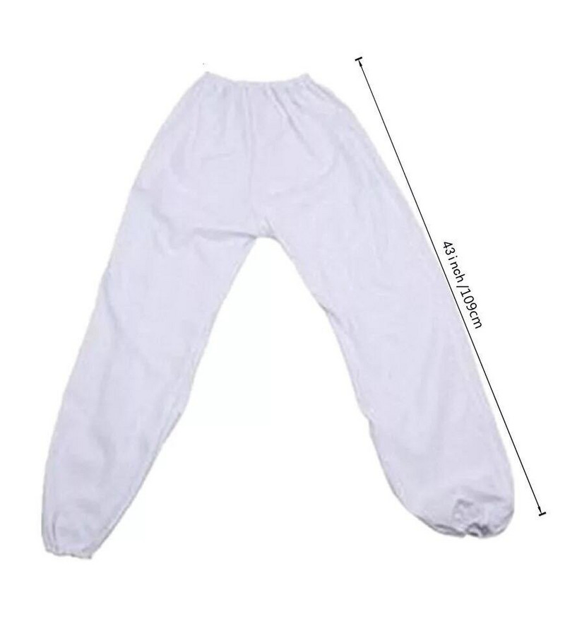 4 dalių baltų bičių atsparių drabužių rinkinys, kelnės ir pirštinės, visas bičių atsparių drabužių komplektas