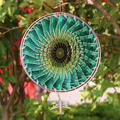 Nerūdijančio plieno 3D vėjo suktukas, spalvingas vėjo varpelis, svajonių gaudyklė, kabantis ornamentas lauko sodo puošmena