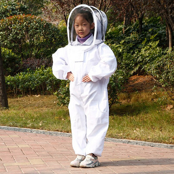 Παιδικό μελισσοκομικό κοστούμι από βαμβακερό ύφασμα Παιδικό μελισσοκομικό κοστούμι Άνετο αναπνεύσιμο ύφασμα μελισσοκομίας προστατευτικά ενδύματα