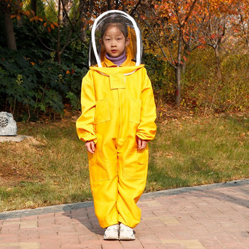Παιδικό μελισσοκομικό κοστούμι από βαμβακερό ύφασμα Παιδικό μελισσοκομικό κοστούμι Άνετο αναπνεύσιμο ύφασμα μελισσοκομίας προστατευτικά ενδύματα